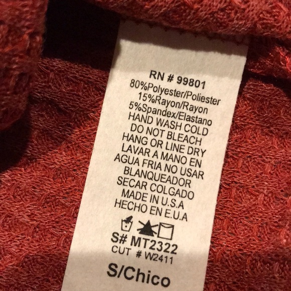 Rust Star Reversed Stitch Top - Picture 5 of 8